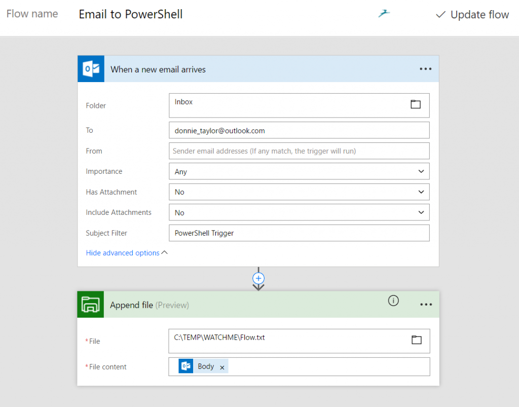 Powershell Filesystemwatcher Run _Anything_ with Flow. PowerShell Triggers – Donnie's Azure ...